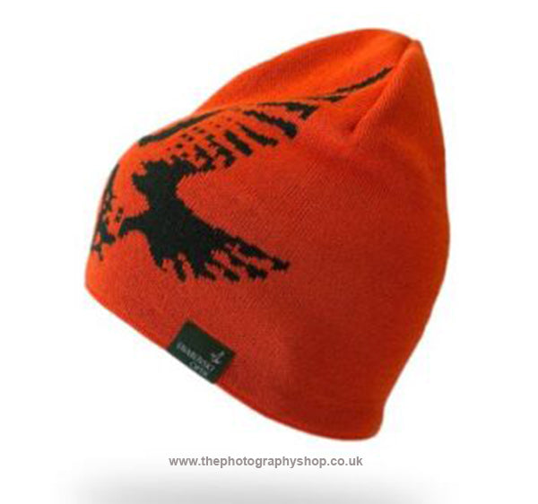 Swarovski Gear MBH Merino Beanie Hat in Orange with Black Hawk - one size
