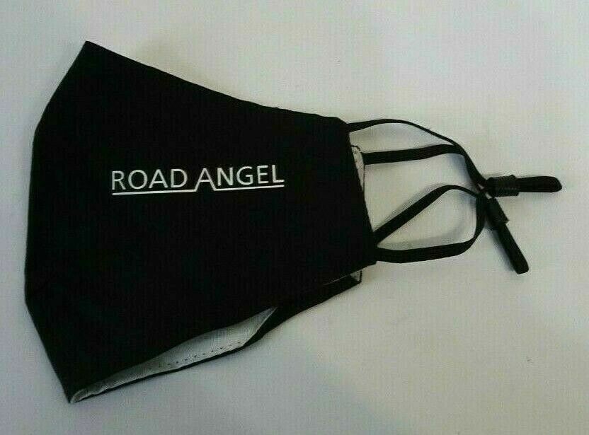 Road Angel Face Cover re-useable mask in black with Road Angel branding (UK) NEW