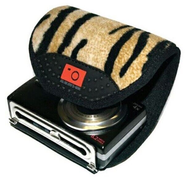 Compact Camera Wrap up Case by Always on in Tiger Fur design (UK Stock) New Old