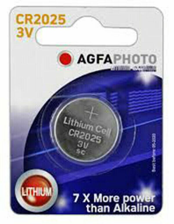 Agfa CR2025 3v Lithium Battery for Camera, Watch, Calculator (UK Stock) BNIP NEW