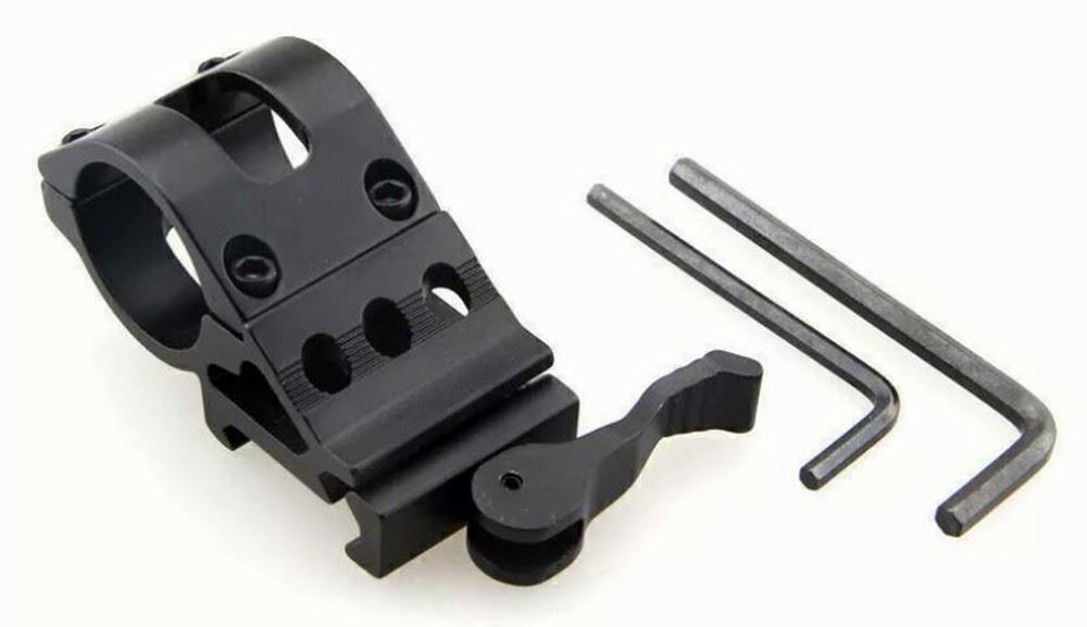 IR Torch Bracket Clamp for Picatinny Rail 20mm Offset Mount 45 Degree 25.4mm (UK