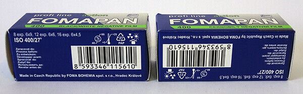 2 x Fomapan Action 120 400 iso Black & White Negative Film FOMA (UK Stock) BNIB