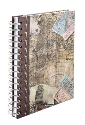 Journal Writing PAD by Kenro Old World Map Series A5, Spiral Bound � HOL120 (UK)