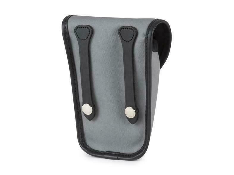 Billingham Avea 7 Compact End Pouch Pocket - Grey Canvas / Black Leather (UK)