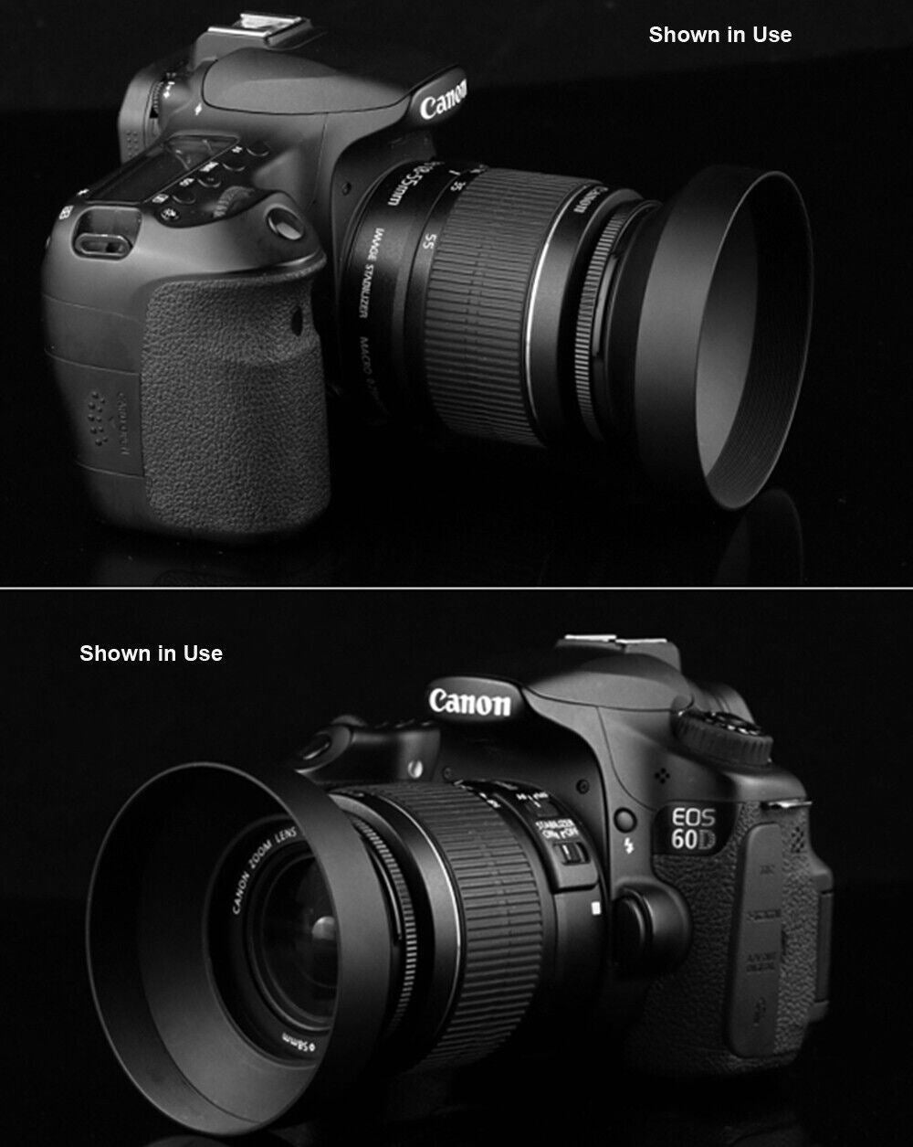 52mm Black Metal Wide Angle Screw in Lens Hood 52mm Thread Lens (UK Stock) BNIP