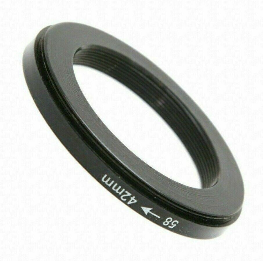 Male 58mm to Female T2 42mm Mount Adapter Stepping Ring (UK Stock) BNIP
