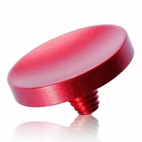 kOOD Quality Shutter Button Soft Release Concave Red - Fuji Olympus screw in