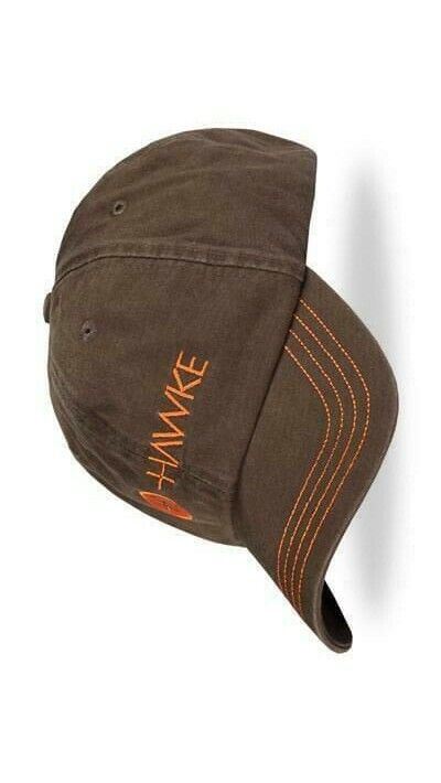 Hawke Optics Uni-Sex Baseball Cap in Distressed Grey & Orange - One-Size #99301
