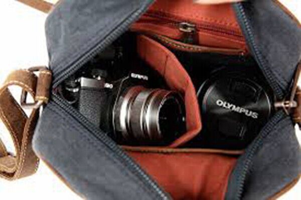 ILCE Mini Camera Gadget Bag by Gillis London Trafalgar 'Canvas Micro' Ex Display