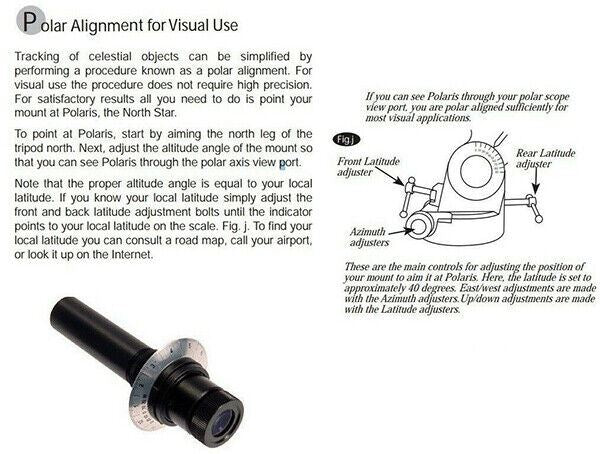 Skywatcher HM5 Polar Alignment Scope EQ5 & EQ6 Equatorial Mount #20117 (UK Stock