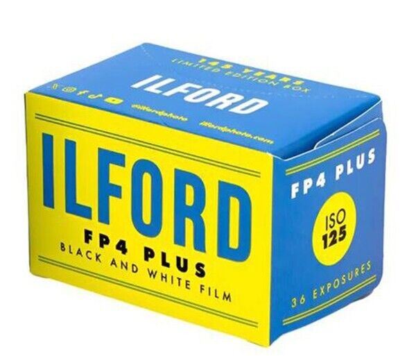 Ilford RETRO Packaging FP4 Plus 125 asa Black & White 35mm Film 36 exposures 145