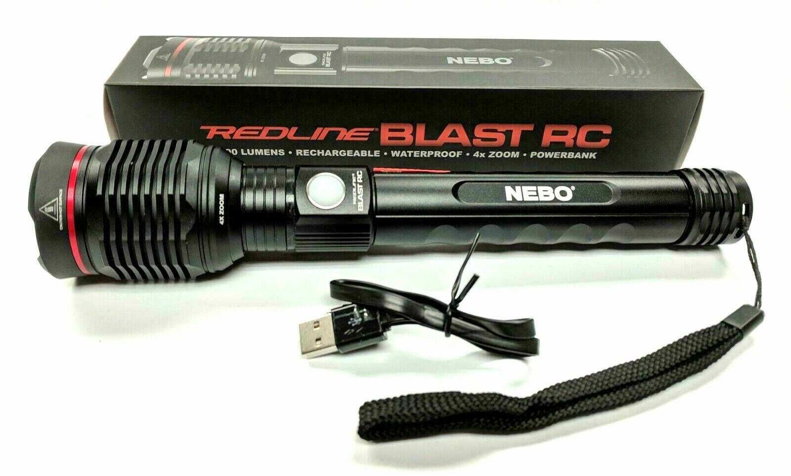 nebo flashlight blast rc NEBO Redline Blast RC Rechargeable LED Waterproof Torch + Powerbank 3. – The Photography Shop