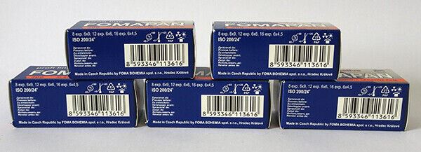 5 x Fomapan Creative 120 200 iso Black & White Negative Film FOMA (UK Stock) NEW