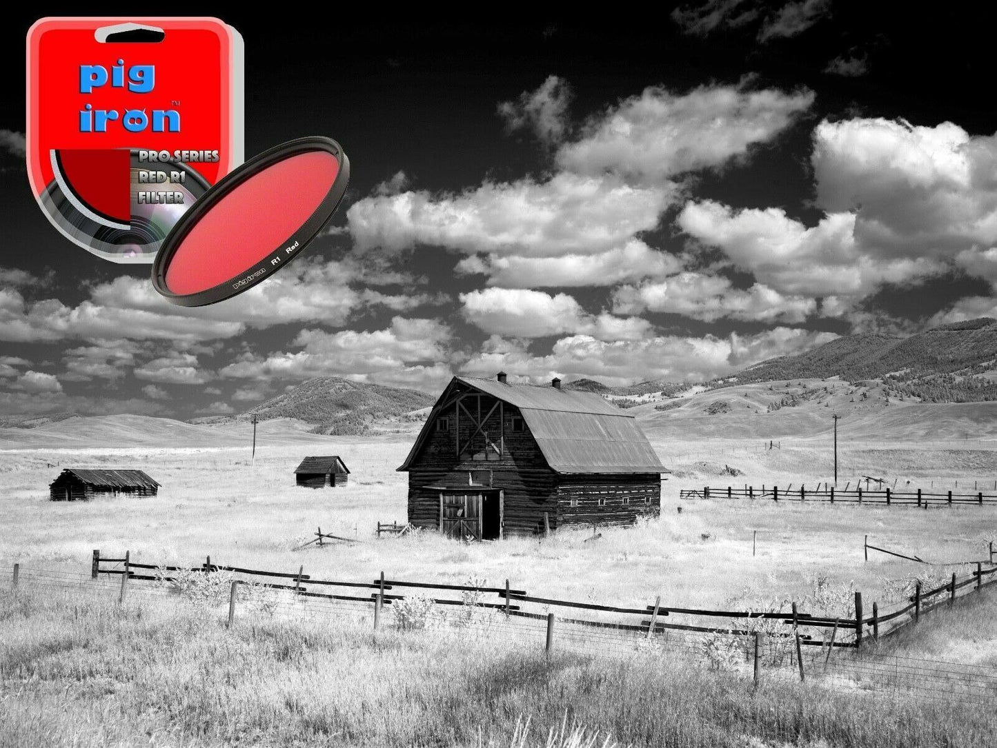Pig Iron 58mm Red R1 Pro Filter Contrast Booster (UK Stock) BNIP - Black & White