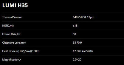 NocPix LUMI H35 Handheld Thermal Monocular Kit 35mm 12um 640x512  18mK NETD (UK)
