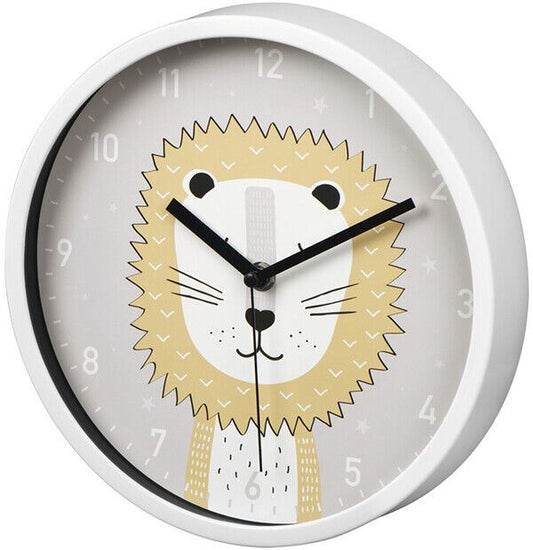 Hama 'Lucky Lion' Children's Wall Clock 25cm Silent running  #186429  (UK)  BNIB