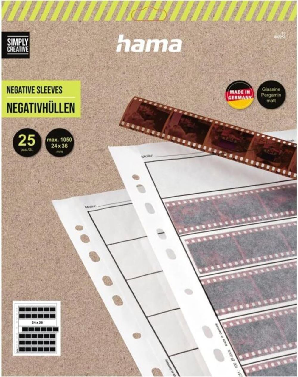 Hama 135mm Negative Storage Pages - Ringbinder pack 25 Sheets Sleeves ...