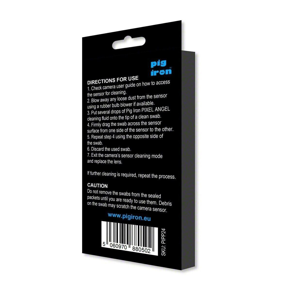Pig Iron Pixel Polishers Sensor Cleaning Swabs + PIXEL ANGEL fluid FULL FRAME UK