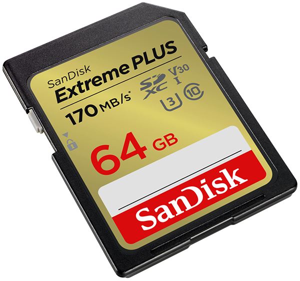 SanDisk 64GB Extreme Plus SDXC SD Card Class 10 UHS-3 4K Memory Card 170MB/S  UK