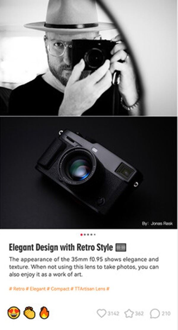 TTArtisan 35mm F0.95 Lens APS-C Format Sony E Mount Camera Black & Silver   (UK)