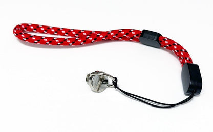 Fully adjustable Wrist Strap Lanyard + D Ring  1/4" inch Screw adapter Red Black