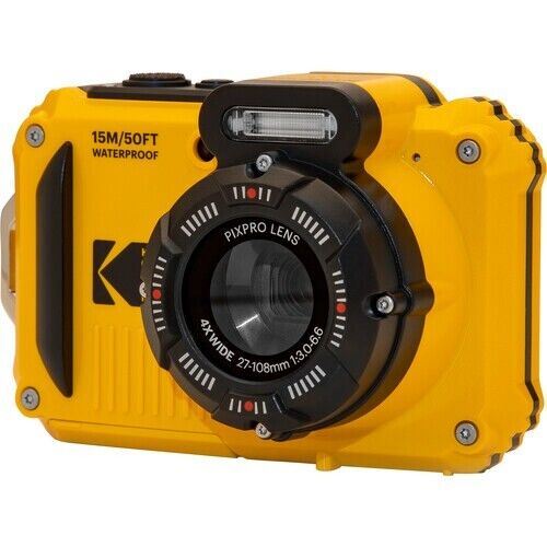 Kodak Pixpro WPZ2 15M Waterproof Digital Camera 4x Zoom 16 MP in Yellow (UK) NEW