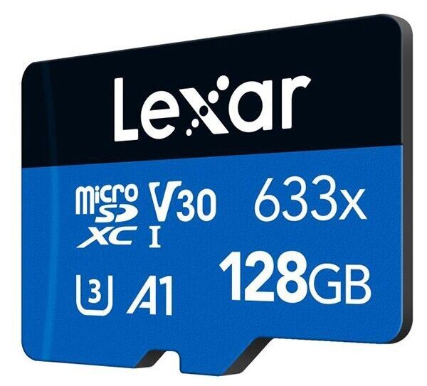 Lexar 128GB micro SDXC Blue series UHS-1 V30 U3 4K 100MB/s A1 (UK Stock) 633x NE