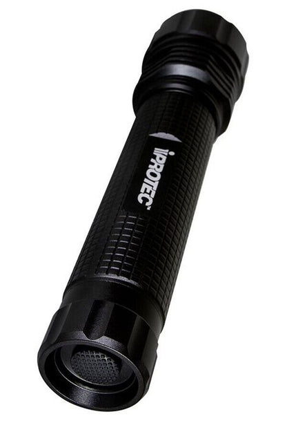 IProtec Pro 800 Lumens LED Hand Torch Flashlight in Black #IP6308 (UK Stock) NEW