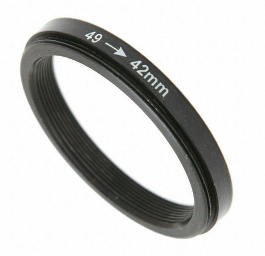 Male 49mm to Female T2 42mm Mount Adapter Stepping Ring (UK Stock) BNIP  49-42mm