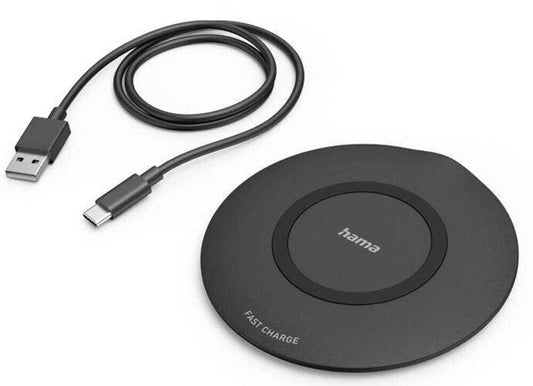 Hama 15W Wireless Induction QI Charger QI-FC15 for Smartphones #201674 (UK) BNIB
