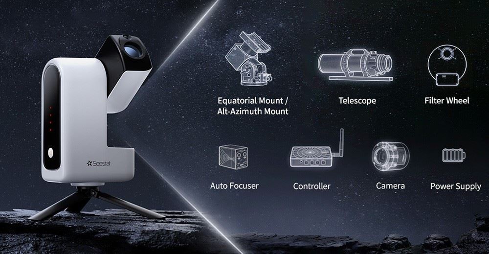ZWO Seestar S30 PRO all-in-One Smart APO Telescope + Tripod & Case Kit (UK) BNIB