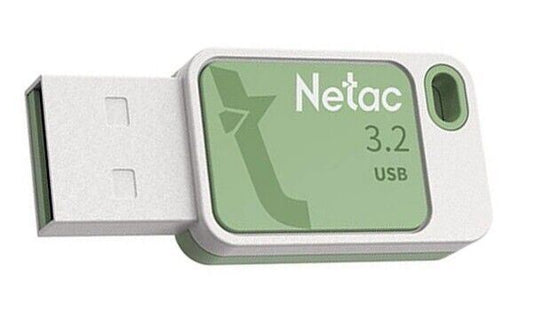 Netac 128Gb USB Flash Drive USB 3.2 UA31 Silver & Green Memory Stick   (UK) BNIP