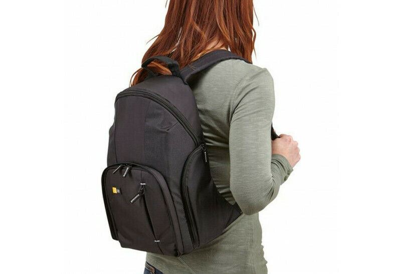 Case Logic TBC-411  Compact DSLR ILCE Camera Backpack in Black  (UK Stock)  BNIP