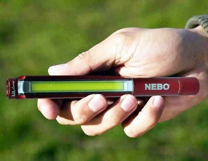 NEBO LIL LARRY Power Pocket Light 250 Lumens & Red Flash Mode in RED  (UK)  BNIP