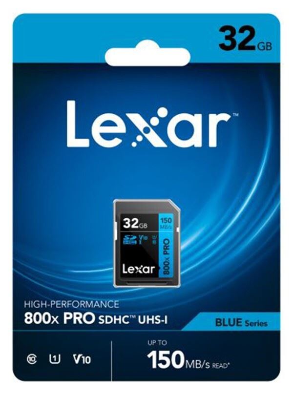 Lexar 32GB SDHC 800x PRO SD Card Class 10 UHS-I Memory Card 150 MB/S  (UK)  BNIP