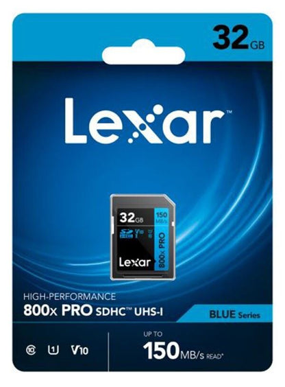 Lexar 32GB SDHC 800x PRO SD Card Class 10 UHS-I Memory Card 150 MB/S  (UK)  BNIP