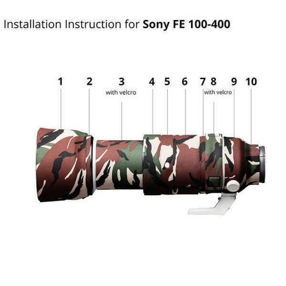 EasyCover Lens Oak in Green CAMO Cover for Sony FE 100-400mm F4.5-5.6 GM OSS NEW