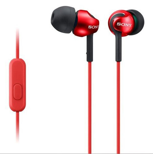 Sony EX110APR Monitor In-ear Wired Headphones + Microphone Remote Red (UK)  BNIB