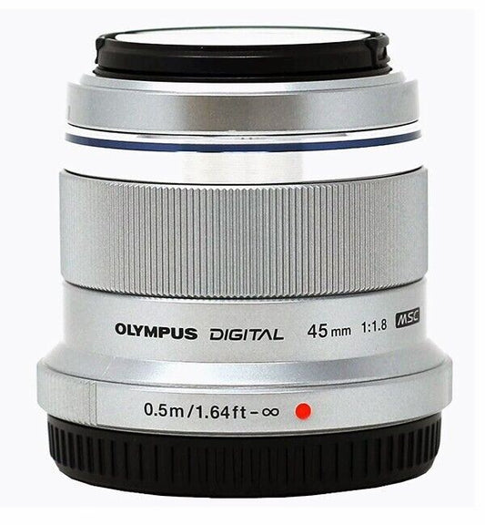 Olympus M.Zuiko Digital 45mm f/1.8 Lens - Silver = 90mm 35 equiv. (UK Stock) NEW