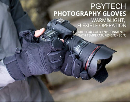 PGYTECH Unisex Photography Gloves Black and Grey Extra Large #PGM-108 (UK Stock)