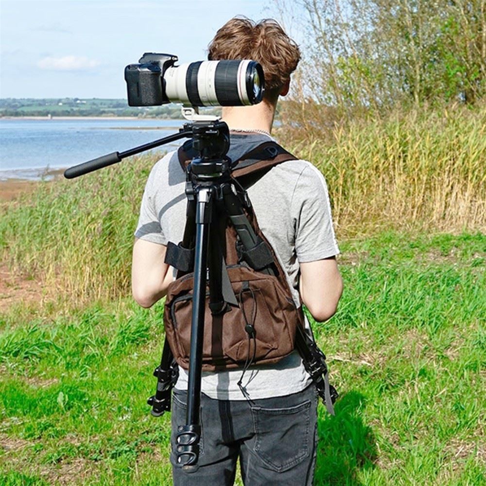 Opticron Tripac Tripod & Spotting Scope Camera Carrying Harness Pack Brown 31107