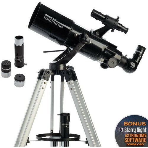 Celestron PowerSeeker 80AZS Refractor Telescope Kit f5 AZ #21087 (UK Stock) BNIB
