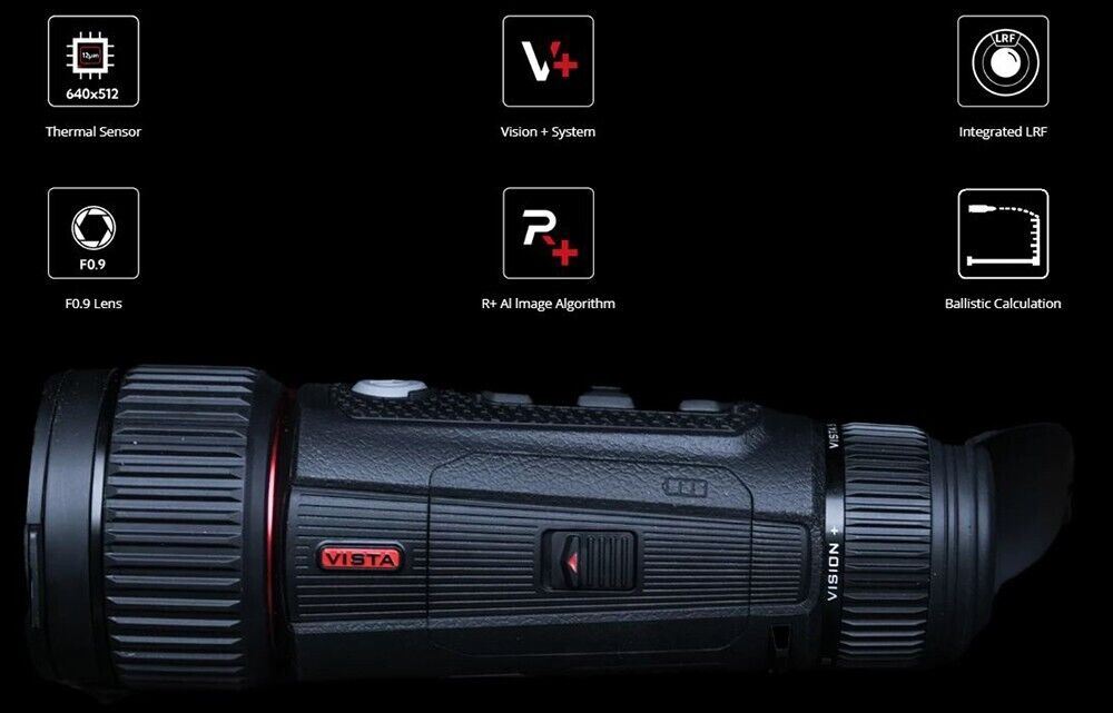 NocPix VISTA H35R Handheld Thermal Monocular LRF Kit 35mm 12um 640x512 15mK NETD