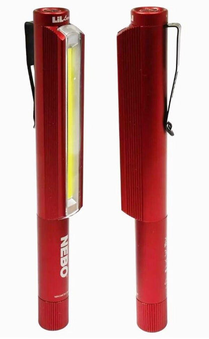 NEBO LIL LARRY Power Pocket Light 250 Lumens & Red Flash Mode in RED  (UK)  BNIP