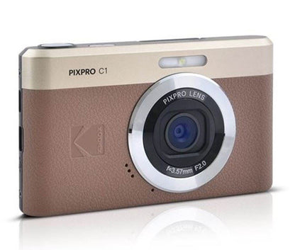 Kodak PIXPRO C1 Digital Camera 13 Megapixel f2 Fixed Lens- Brown (UK Stock) BNIB
