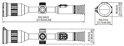 HIKMICRO Stellar 3.0 SX60L Thermal Rifle Scope with LRF - 60mm  18mK 1280x1024px