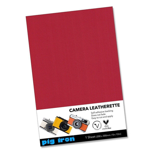 Pig Iron Self-Adhesive Camera Leatherette Sheet A4 30 x 20cm in RED  (UK)   BNIP