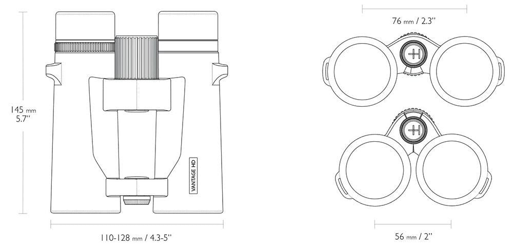 Hawke Vantage HD 10x42 Binoculars Green Bird Watching Nature Hunting #34215  (UK