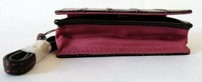 Leather Camera Case Purse Wallet by Lowepro luxe real leather black & pink  (UK)