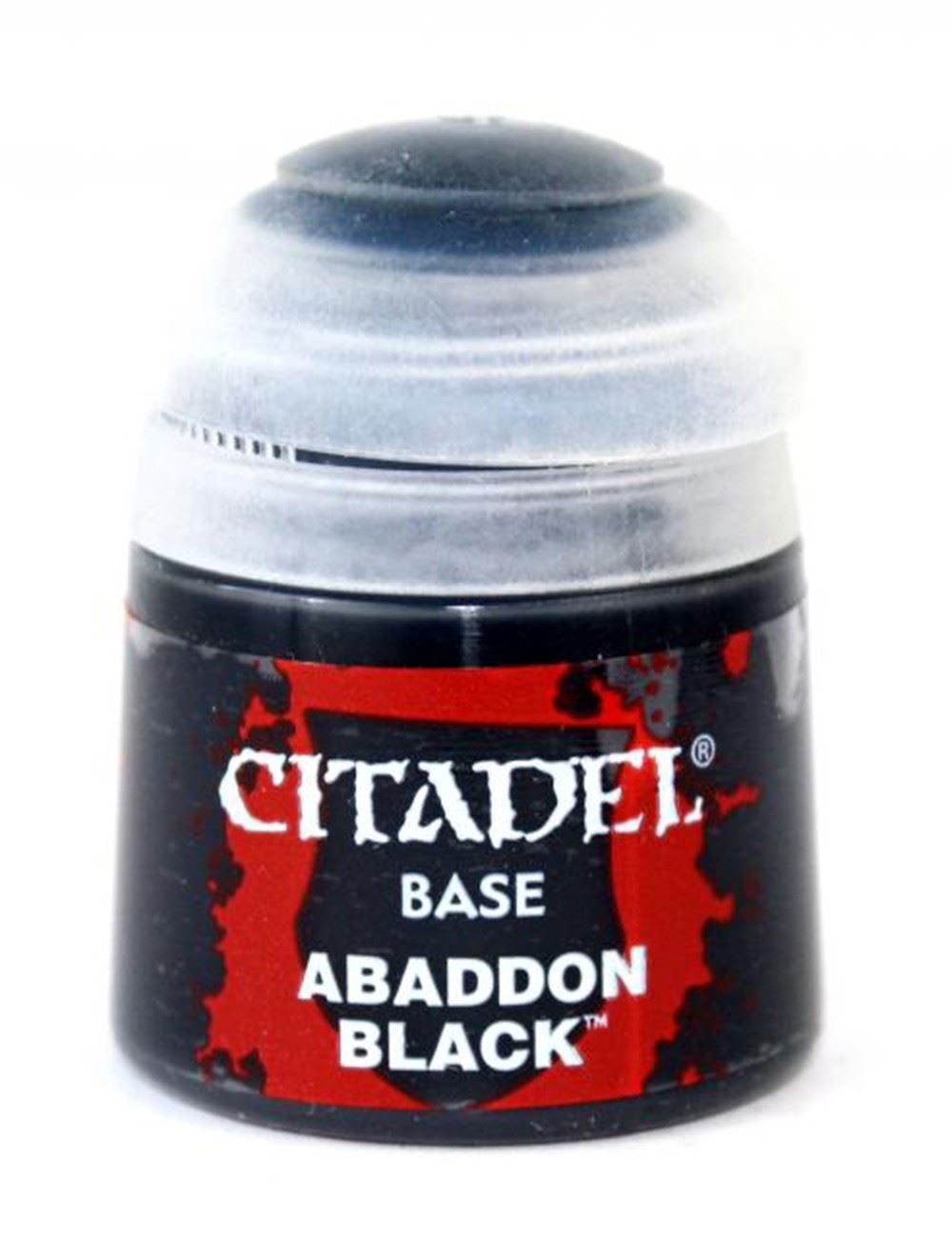 Citadel colour base - Abaddon Black paint 12ml WarHammer  Games Workshop